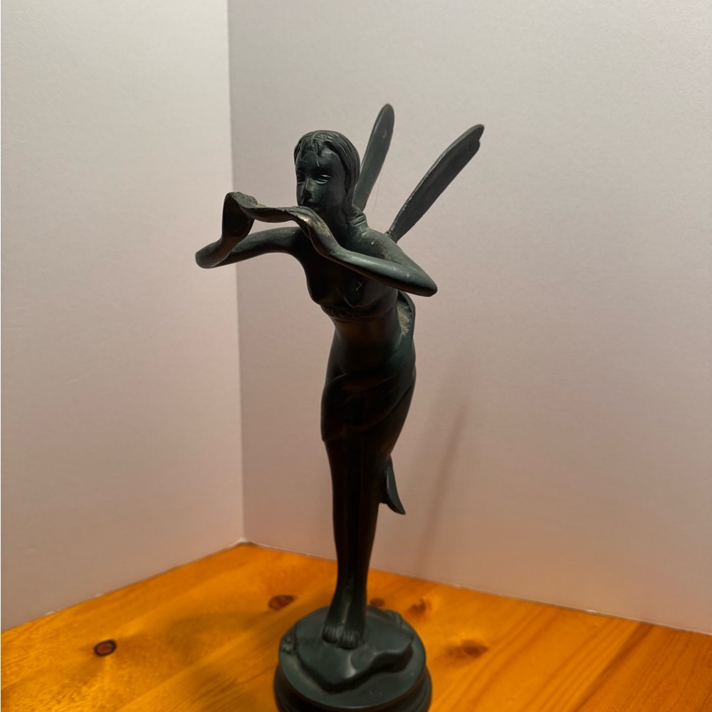 Vintage 1993 David Kay Bronze Finish Fairy Nymph Enchanted Spirit Sculpture
